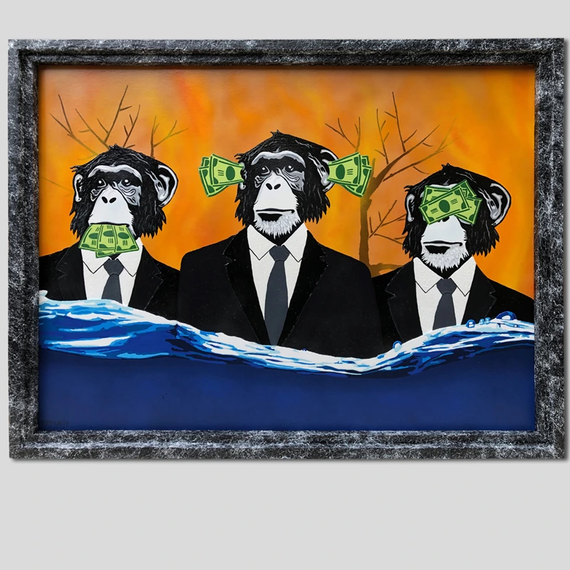 kunst 3-affen-ignorieren-klimawandel