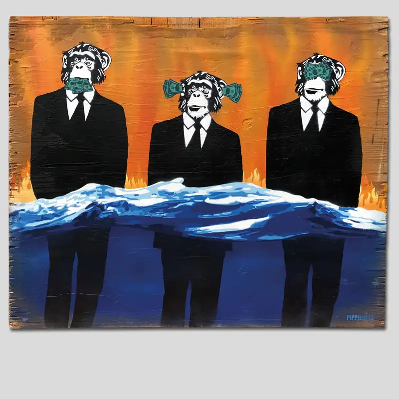 kunstbild-auf-abfallholz